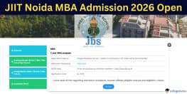 Jaypee Institute of Information Technology Noida MBA Admission 2026 Open Check Now
